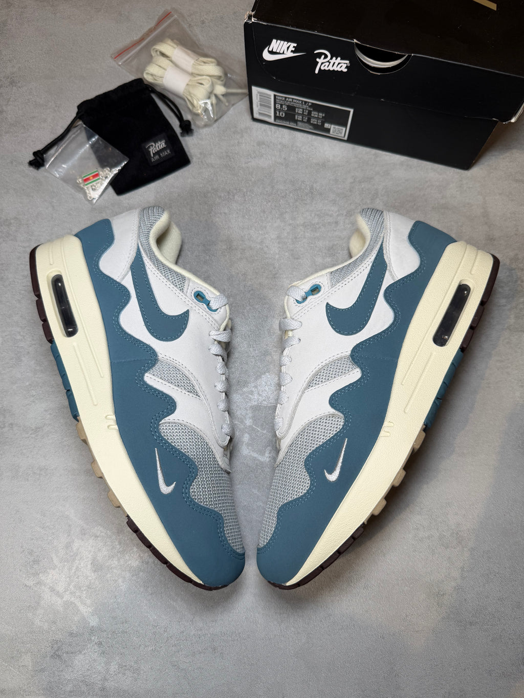Air Max 1 Patta Waves Aqua UK 7.5