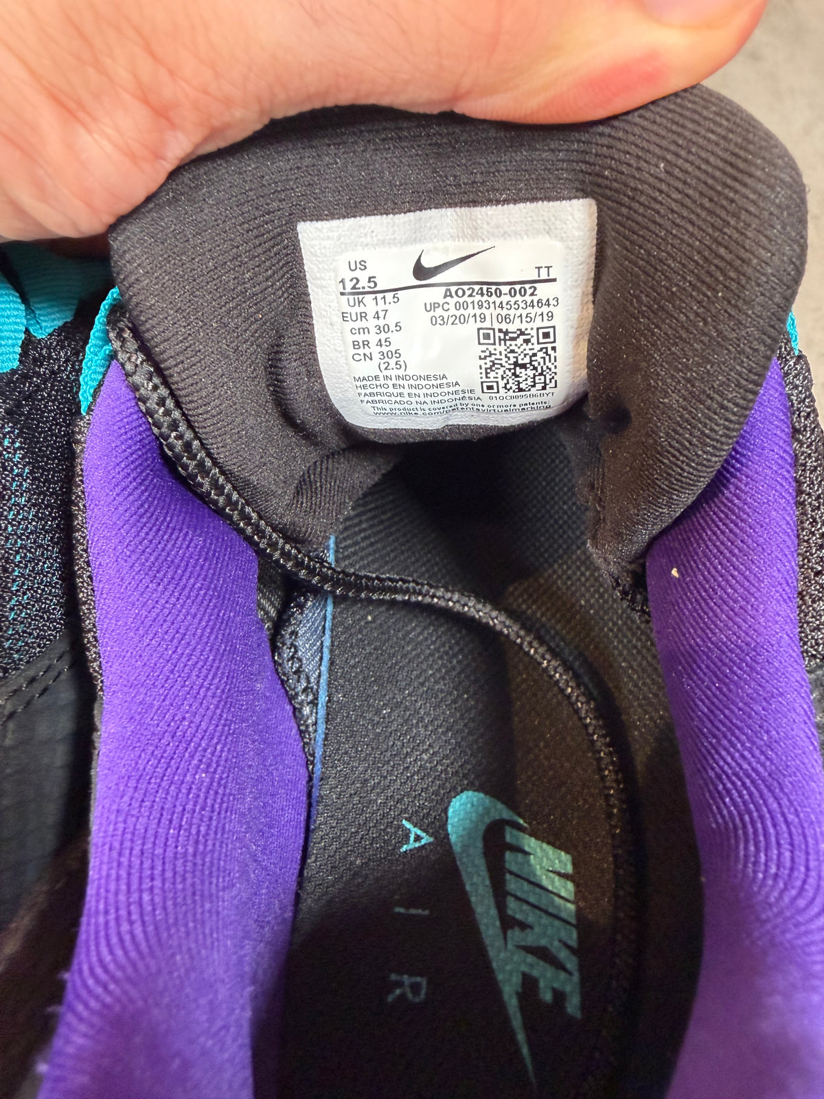 Air Max 95 Black Grape UK 11.5