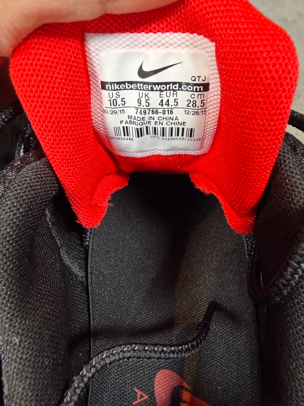 Air Max 95 Black Challenge Red 2015 UK 9.5