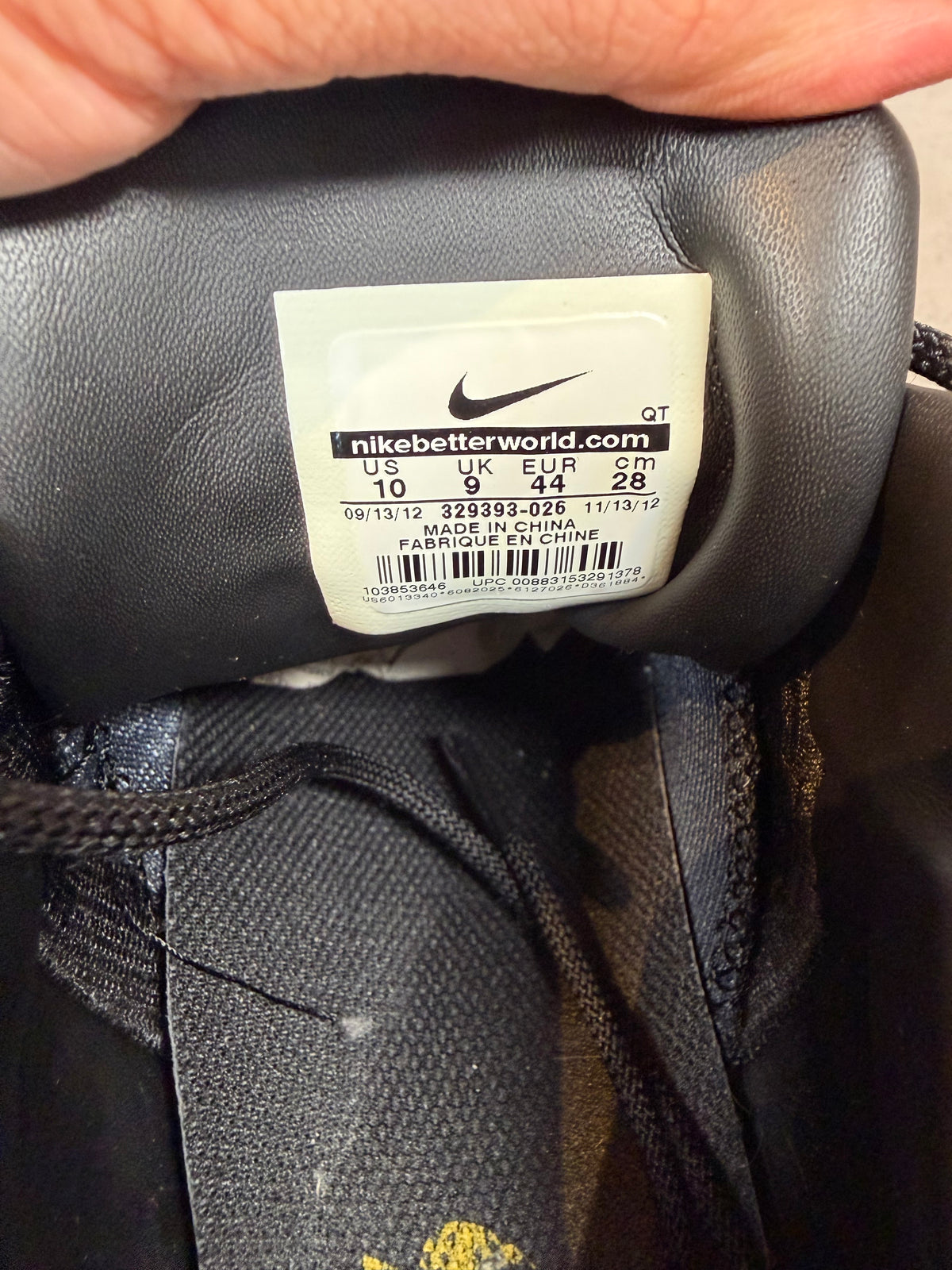 Air Max 95 2012 JD Exclusive SI Uni Gold/Black UK 9
