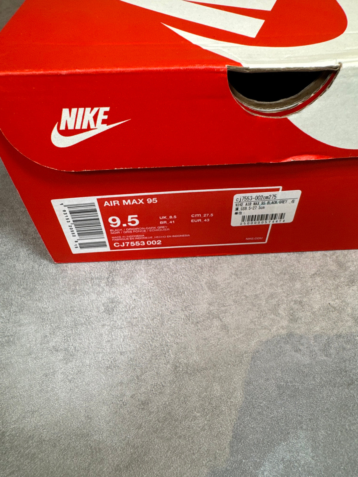 Air Max 95 Grid Iron UK 8.5