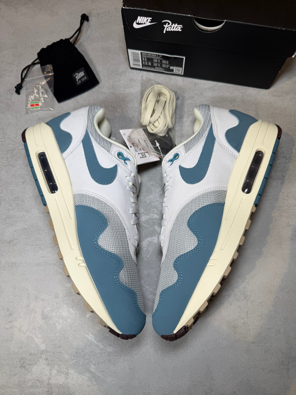 Air Max 1 Patta Waves Aqua UK 10