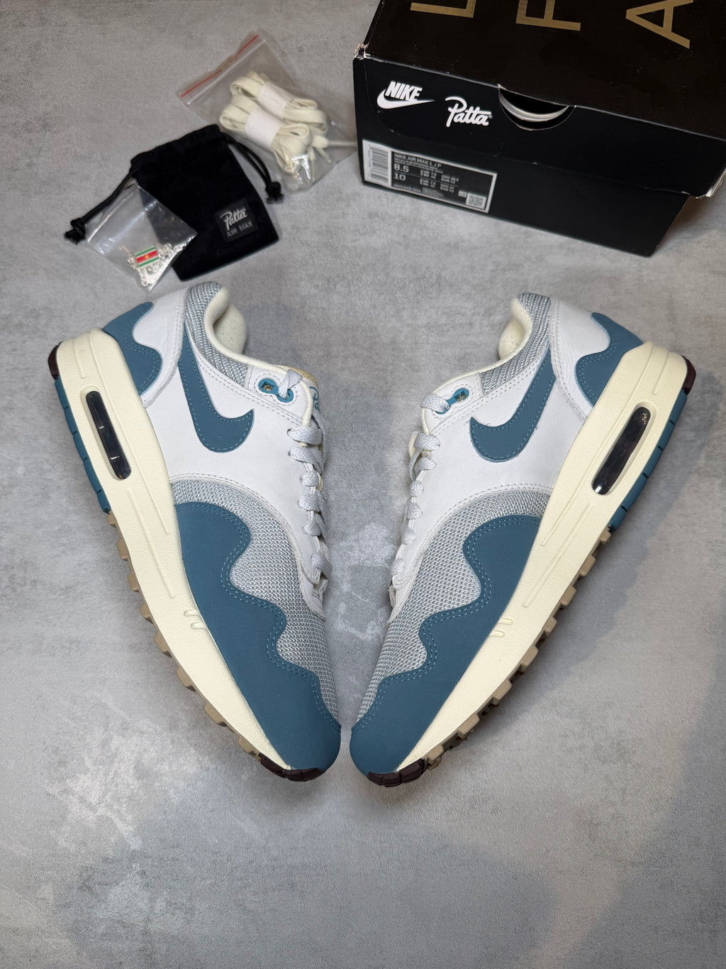 Air Max 1 Patta Waves Aqua UK 7.5