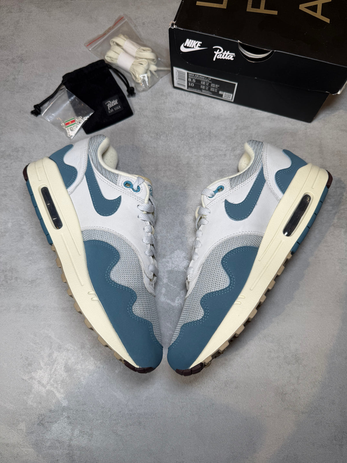 Air Max 1 Patta Waves Aqua UK 7.5